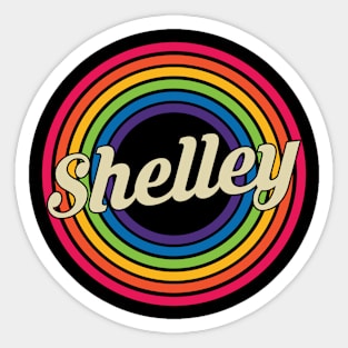 Shelley - Retro Rainbow Style Sticker